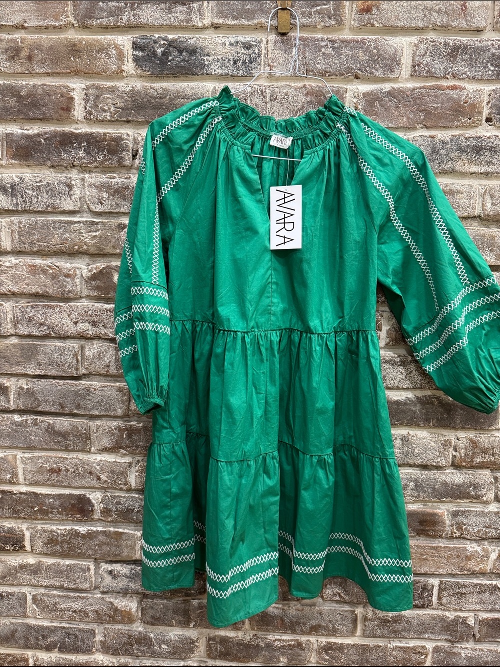 Women’s Emerald Green Tiered Dress -fits like a medium